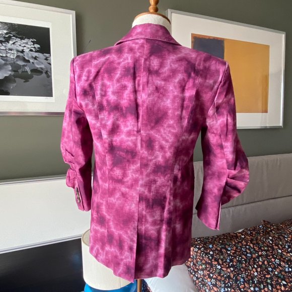 Cinc a Sept Tie Dye Blazer in Red Purple US2 - R232 - Picture 4 of 9